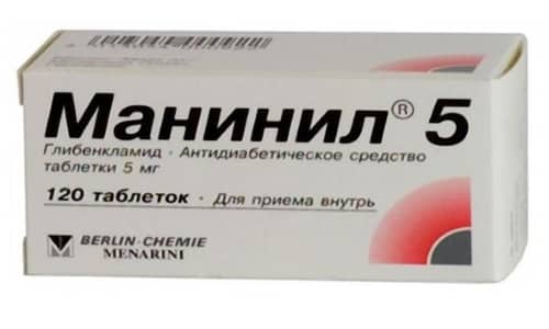 Манинил 5 - гипогликемический препарат, используемый для лечения сахарного диабета