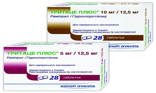 Эффективность Тритаце Плюс основана на действии рамиприла и гидрохлоротиазида